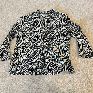 Very Vineyard rayon jacket blk/wht size S